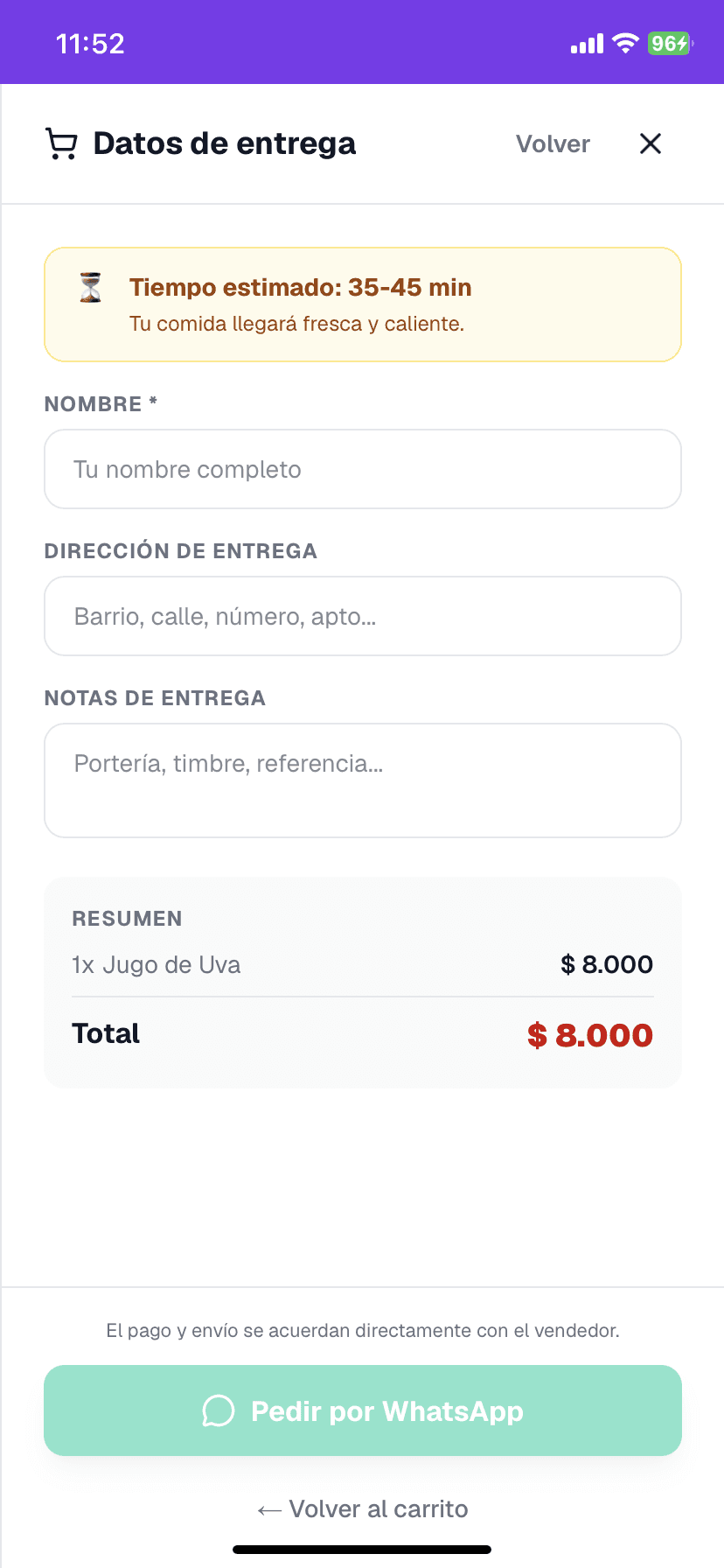 Checkout rápido