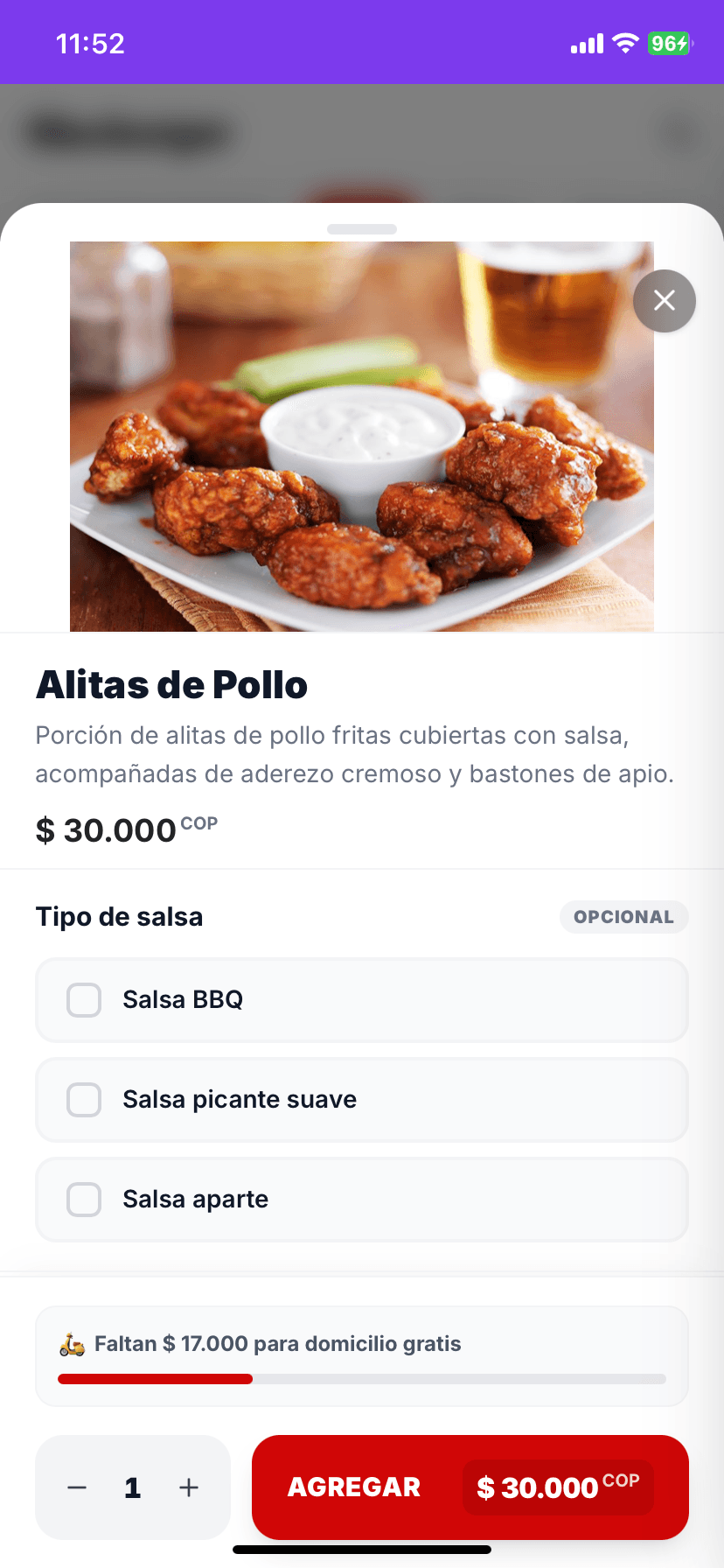 Barra de envío gratis